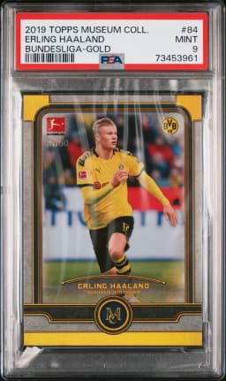 2019 #84 Erling Haaland PSA 9 Topps Museum Collection Bundesliga