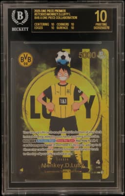 2025 #ST13003 Monkey.D.Luffy L/(BVB x ONE PIECE Collaboration) BGS 10 One Piece Card Game Promos