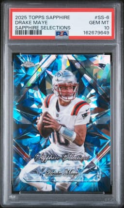 2025 #SS-6 Drake Maye PSA 10 Topps Chrome Sapphire Edition Sapphire Selections