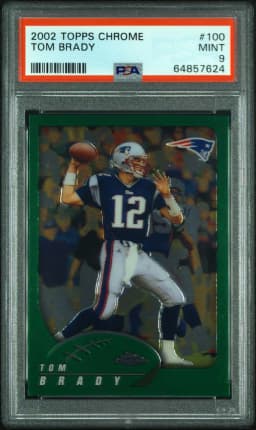 2002 #100 Tom Brady PSA 9 Topps Chrome