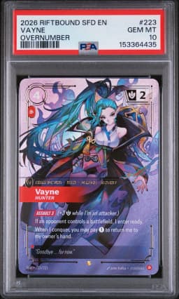 2026 #223 Vayne - Hunter PSA 10 Riftbound: League of Legends Sfd-Spiritforged