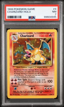 1999 #4 Charizard-Holo PSA 7 Game