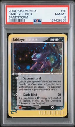 2003 #10 Sableye-Holo PSA 8 EX Sandstorm