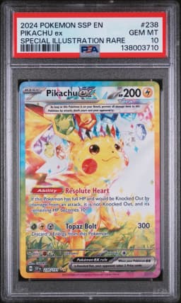 2024 #238 Pikachu EX PSA 10 Ssp EN-Surging Sparks