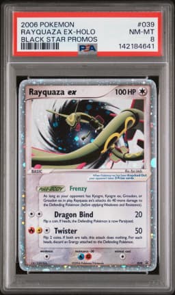 2006 #039 Rayquaza EX-Holo PSA 8 Black Star Promos
