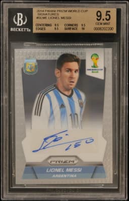 2014 #SLME Lionel Messi BGS 9.5 Panini Prizm World Cup Signatures