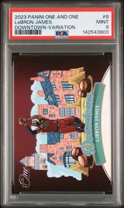 2023 #8 LeBron James PSA 9 Panini One and One Downtown