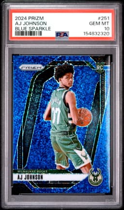 2024 #251 AJ Johnson PSA 10 Panini Prizm