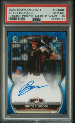 2023 #CDABE Bryce Eldridge PSA 10 Bowman Draft Chrome Prospect Autograph