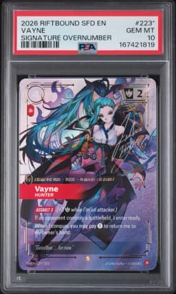 2026 #223* Vayne - Hunter PSA 10 Riftbound: League of Legends Sfd-Spiritforged