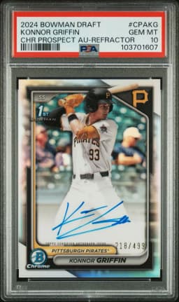 2024 #CPAKG Konnor Griffin PSA 10 Bowman Draft Chrome Prospect Autographs