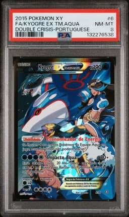 2015 #6 Full Art/Kyogre EX DA Equipe Aqua PSA 8 XY Double Crisis Pokemon