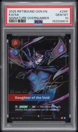 2025 #299* Kai'SA - Daughter of the Void PSA 10 Riftbound: League of Legends Ogn-Origins