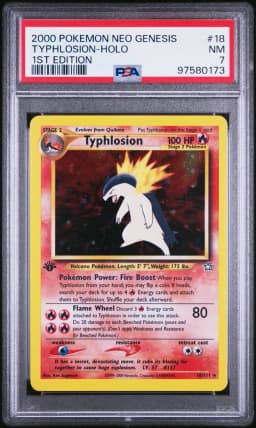 2000 #18 Typhlosion-Holo PSA 7 Neo Genesis 1st Edition