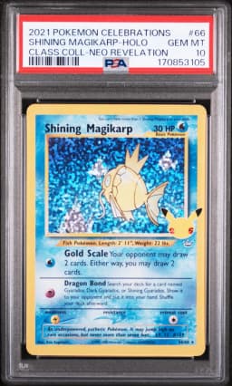 2021 #66 Shining Magikarp-Holo PSA 10 Celebrations Classic Collection