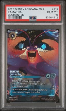 2025 #219 Tamatoa - Happy As A Clam PSA 10 Disney Lorcana EN 7-Archazia's Island