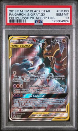 2019 #SM193 Full Art/Garchomp & Giratina GX PSA 10 SM Black Star Promo