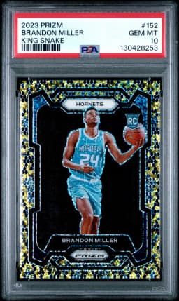 2023 #152 Brandon Miller PSA 10 Panini Prizm Basketball