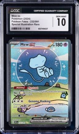 2024 #232 Mew ex CGC 10 Gem Mint Paldean Fates