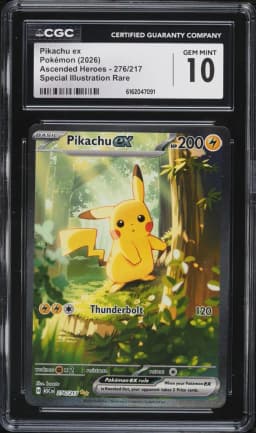 2026 Pokemon Mega Evolution Ascended Heroes SIR Pikachu Ex #276 CGC 10 GEM MINT