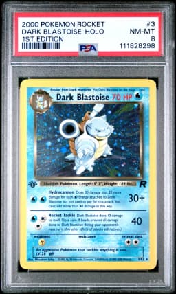 2000 #3 Dark Blastoise-Holo 1st Edition PSA 8 Rocket