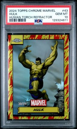 2024 #43 Hulk PSA 10 Topps Chrome Marvel