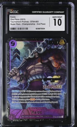 2023 #ST04-003 Kaido 2nd Place CGC 10 Tournament Promos - English