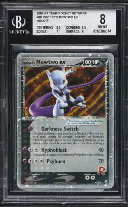 2004 Pokemon EX Team Rocket Returns Holo Rocket's Mewtwo EX #99 BGS 8 NM-MT
