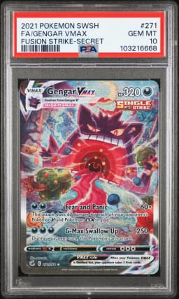 2021 #271 Full Art/Gengar Vmax PSA 10 Sword & Shield Fusion Strike