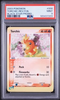 2003 #008 Torchic-Reverse Foil PSA 9 Black Star Promo
