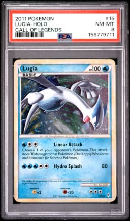 2011 #15 Lugia-Holo PSA 8 Call of Legends
