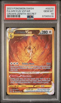 2023 #GG70 Full Art/Arceus Vstar PSA 10 Sword and Shield Crown Zenith