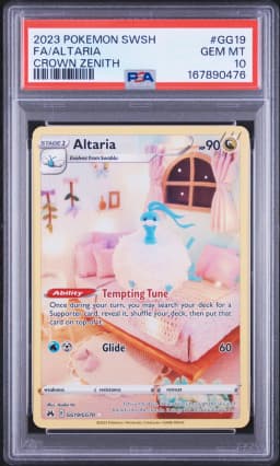 2023 #GG19 Full Art/Altaria PSA 10 Sword and Shield Crown Zenith