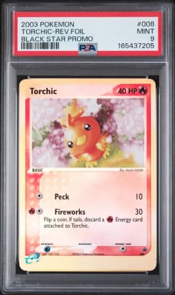 2003 #008 Torchic-Reverse Foil PSA 9 Black Star Promo