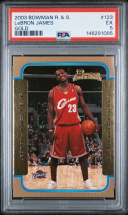 2003 #123 LeBron James PSA 5 Bowman Rookies & Stars