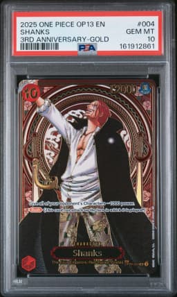 2025 #004 Shanks PSA 10 One Piece OP13-Carrying on His Will