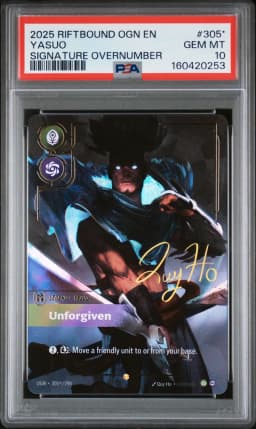 2025 #305* Yasuo - Unforgiven PSA 10 Riftbound: League of Legends Ogn-Origins
