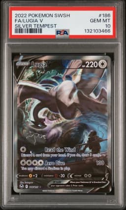 2022 #186 Full Art/Lugia V PSA 10 Sword & Shield Silver Tempest