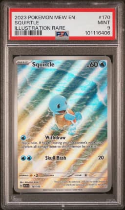2023 #170 Squirtle PSA 9 Mew EN-151