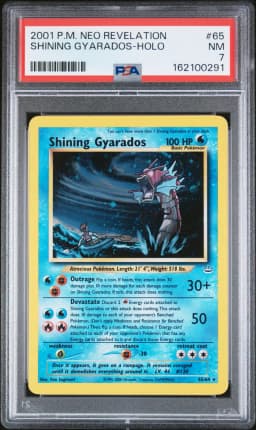 2001 #65 Shining Gyarados-Holo PSA 7 Neo Revelation