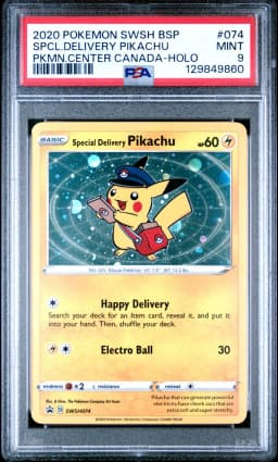 2020 #074 Special Delivery Pikachu-Holo PSA 9 Swsh Black Star Promo Pokemon