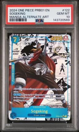 2024 #122 Sogeking PSA 10 One Piece PRB01-Premium Booster -One Piece Card the Best-