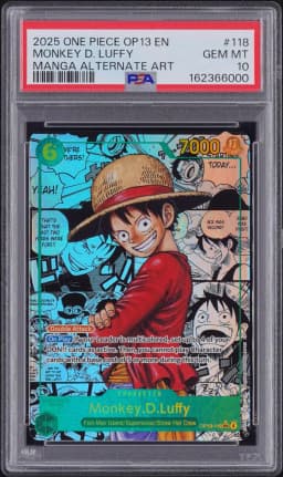 2025 #118 Monkey D. Luffy PSA 10 One Piece OP13-Carrying on His Will