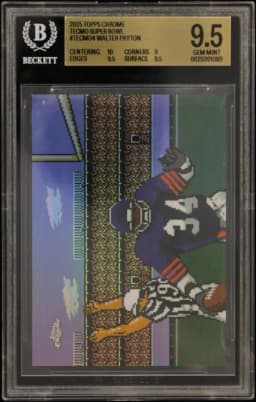 2025 #TECMO4 Walter Payton BGS 9.5 Topps Chrome Tecmo Super Bowl