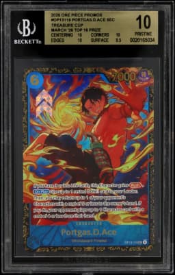 2026 #OP13119 Portgas.D.Ace SEC/(Treasure Cup March '26 Top 16 Prize) BGS 10 One Piece Card Game Promos