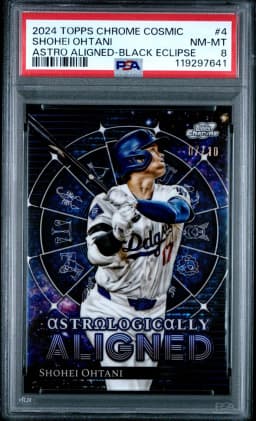 2024 #4 Shohei Ohtani PSA 8 Topps Chrome Cosmic Astrologically Aligned Baseball