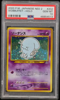 2000 #202 Wobbuffet-Holo PSA 10 Japanese Neo 2