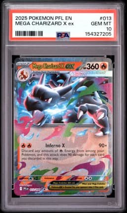 2025 #013 Mega Charizard X EX PSA 10 Pfl EN-Phantasmal Flames