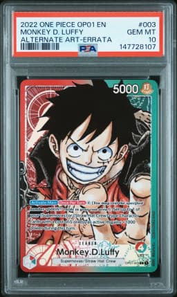 2022 #003 Monkey D. Luffy PSA 10 One Piece OP01-Romance Dawn
