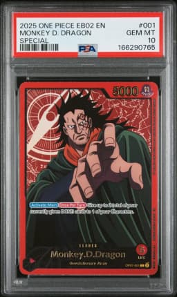 2025 #001 Monkey D. Dragon PSA 10 One Piece EB02-Extra Booster -Anime 25th Collection-